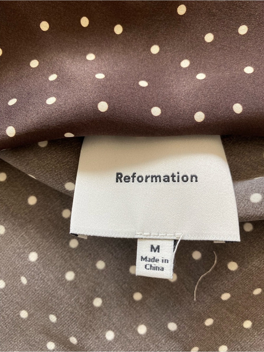 Reformation Monica Silk Top in Colette Dot - Picture 5 of 5